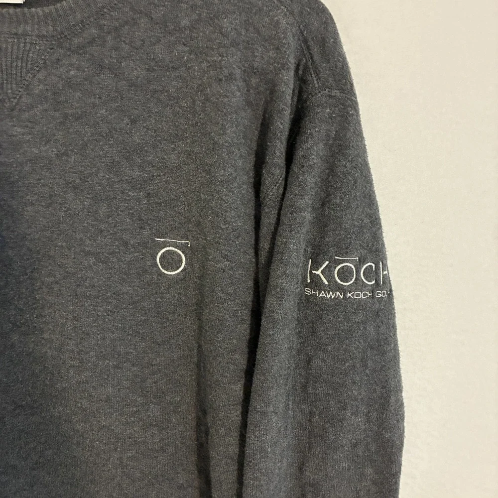Holderness & Bourne Knit Sweater Men's L Charcoal Preppy Sporty Golf Shawn Koch